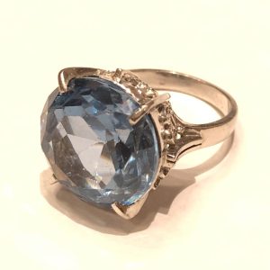 Pt900 プラチナ900 ブルートパーズ リング 指輪